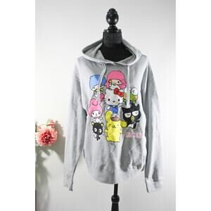 Sanrio Womens XL New Without Tags Hello Kitty and Friends Gray Graphic Hoodie